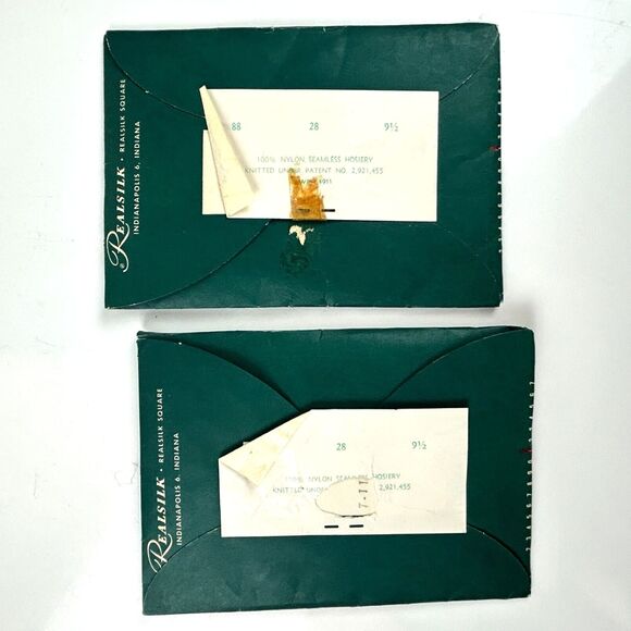 2 pair REALSILK Vintage Nylons Seamless Stockings size 9.5 - Picture 8 of 8